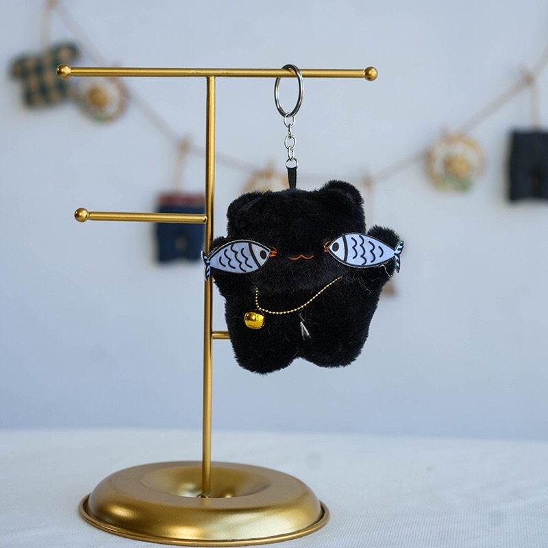 Păpușă pluș cu pisicuță | umplutură PP bumbac, pluș textil, ambalare în pungă plasă, personalizare logo OEM