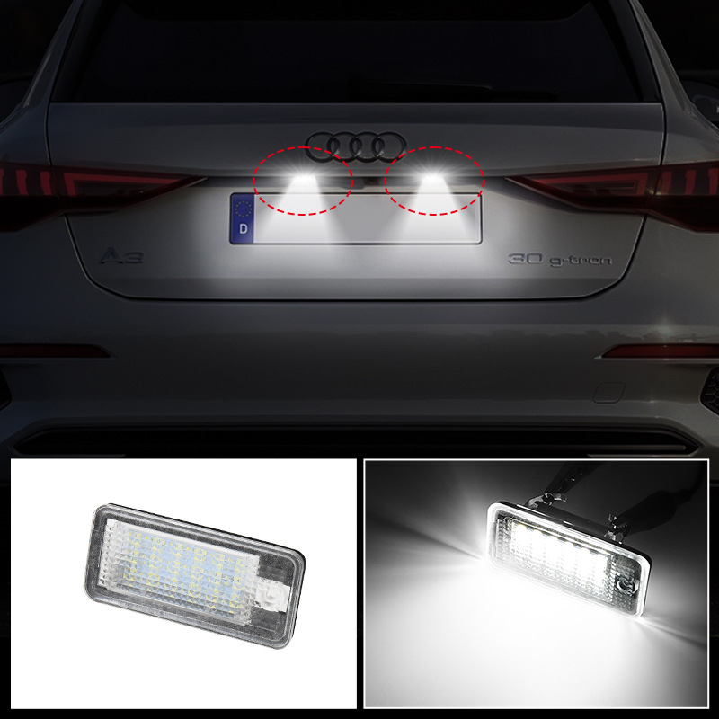 Lumină LED pentru plăcuța de înmatriculare pentru Audi A3/S3/A4/S4/A6/C6/A8/S8/Q7 – Dragon propeller, 12V, 3W, 50.000h, 6500K