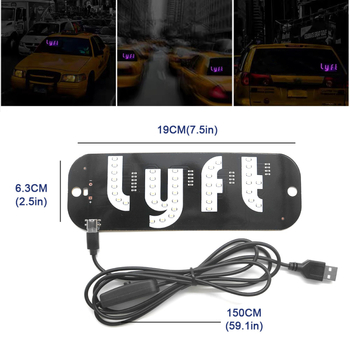 ANE auto LED taxi indikator svjetla, USB Type-C, Lyft Type-C auto svjetlo, 5-6V, 3W, PVC