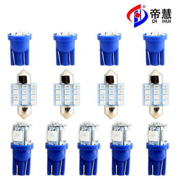 13-dielny LED T10 dvojzubný set vnútorného osvetlenia auta – svetlá na čítanie, priehradku a SPZ, 12 V, 3 W, 480–500 lm, 50 000 h