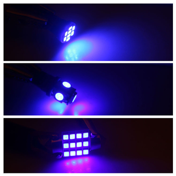 13-dielny LED T10 dvojzubný set vnútorného osvetlenia auta – svetlá na čítanie, priehradku a SPZ, 12 V, 3 W, 480–500 lm, 50 000 h