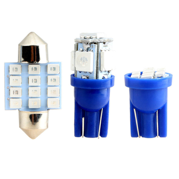 13-dielny LED T10 dvojzubný set vnútorného osvetlenia auta – svetlá na čítanie, priehradku a SPZ, 12 V, 3 W, 480–500 lm, 50 000 h