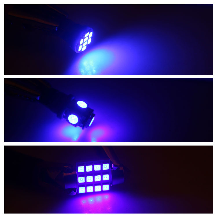 13-dielny LED T10 dvojzubný set vnútorného osvetlenia auta – svetlá na čítanie, priehradku a SPZ, 12 V, 3 W, 480–500 lm, 50 000 h