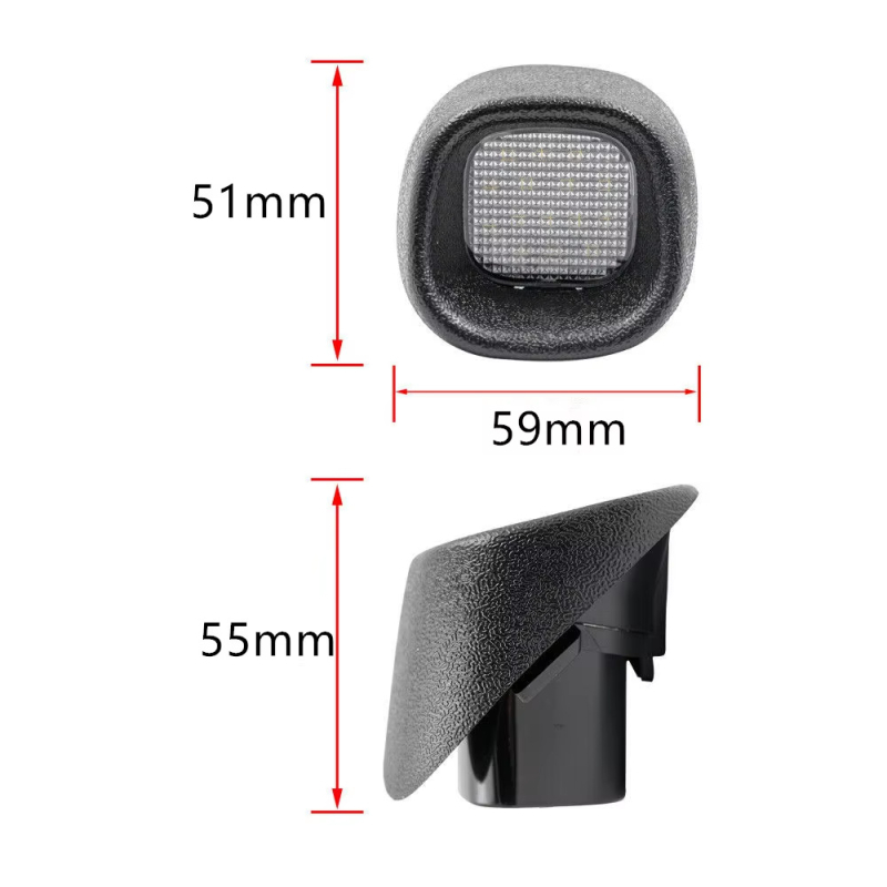 Lampă pentru plăcuța de înmatriculare pentru GMC Sonoma, Chevrolet Blazer, Oldsmobile Jimmy și S10 – ABS+PC+LED, 12V, marca Yanyun