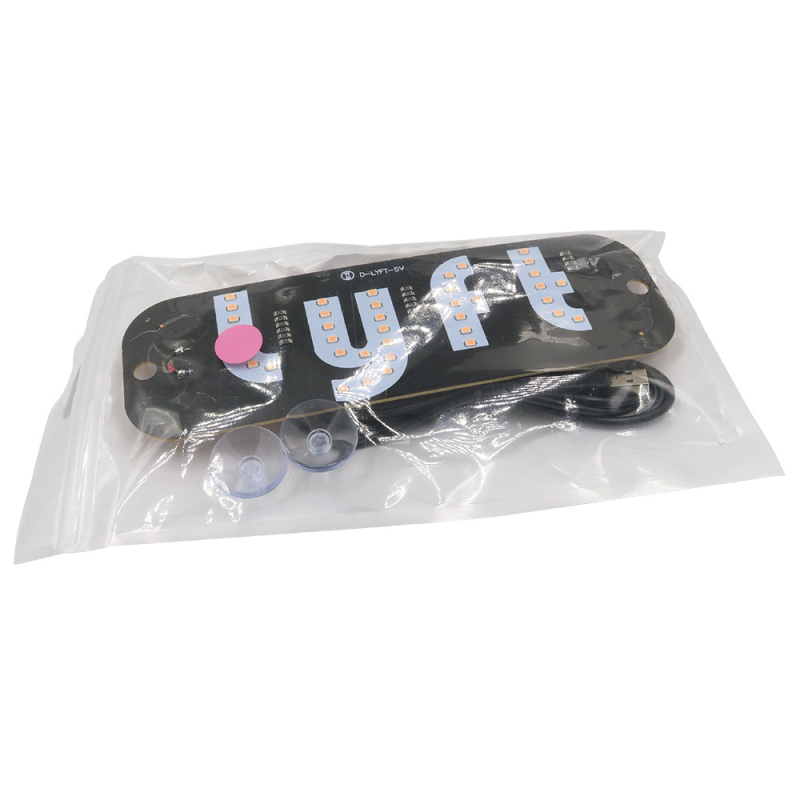 Indicator LED pentru taxi LT-USB — ABS, 5-6V, 3W, 0.3A, Lumină pentru numărul de înmatriculare