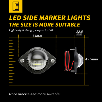 6-LED svjetlo za registarsku pločicu za kamione, automobile i prikolice — 12/24V, ABS, 1.5W, 6500K, vijek trajanja 50 000 sati