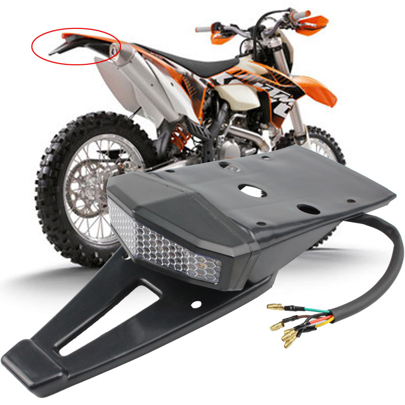 LED stražnje svjetlo za off-road motocikl — Fender tail light, 12V, ABS plastika