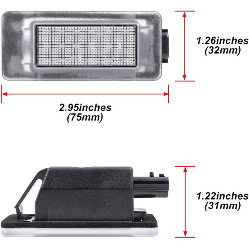 Polarlander 2x LED svjetla za registarsku pločicu, ABS, 12V, za Nissan Serena C27 (16–19)