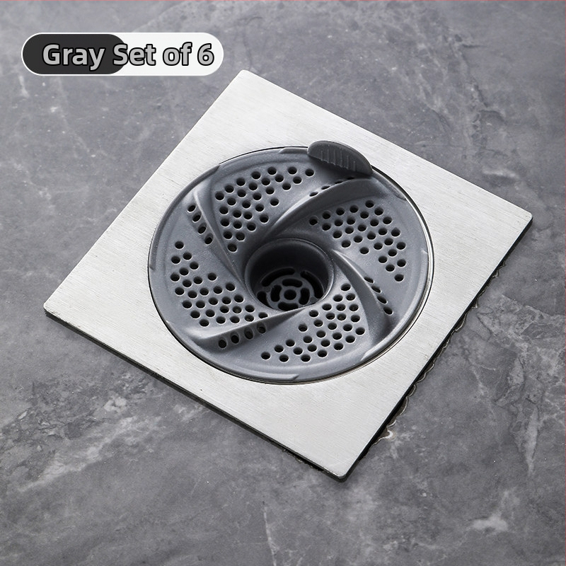 Filtrni poklopac odvodnog kanala u kupaonici s dizajnom vrtloga — za dlake, protiv začepljenja, protiv insekata