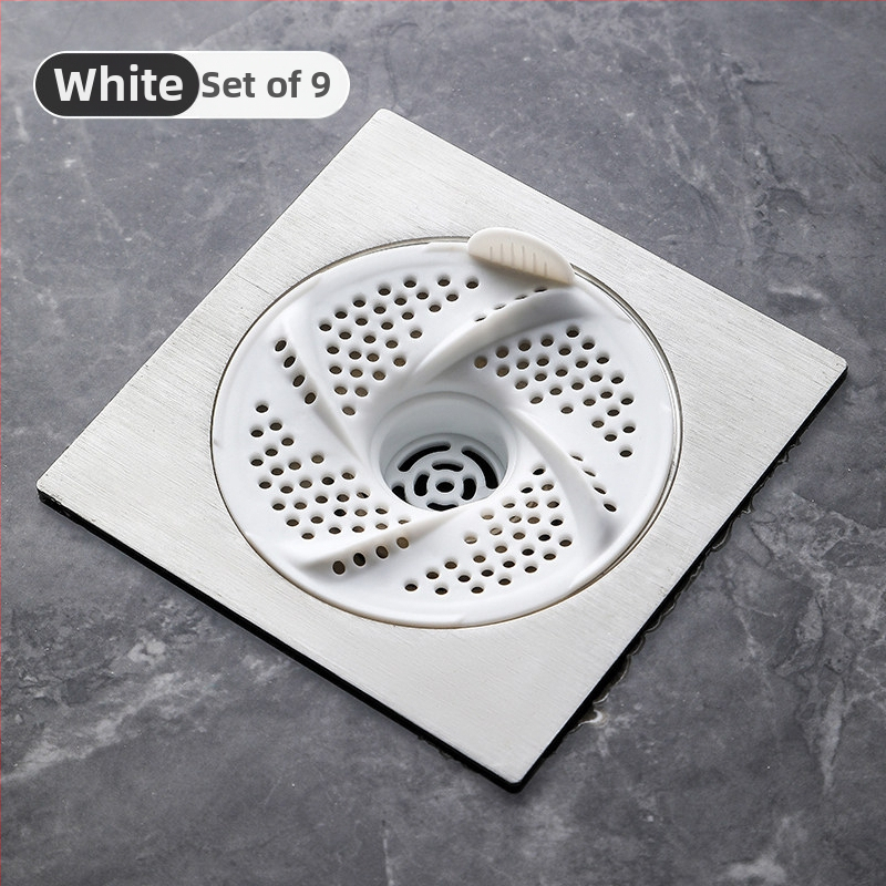 Filtrni poklopac odvodnog kanala u kupaonici s dizajnom vrtloga — za dlake, protiv začepljenja, protiv insekata