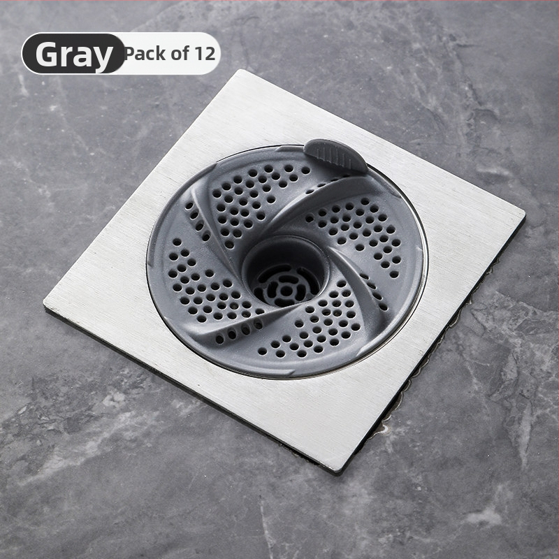 Filtrni poklopac odvodnog kanala u kupaonici s dizajnom vrtloga — za dlake, protiv začepljenja, protiv insekata