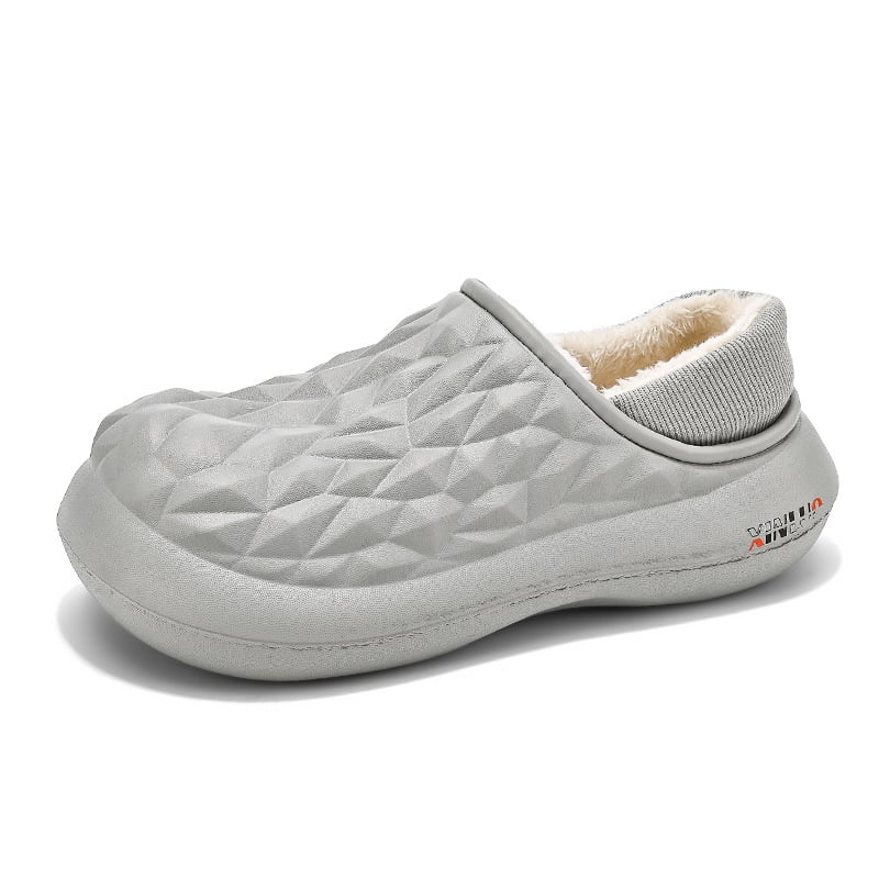 Férfi pamut papucs a lakásban, slip-on zárt hátsó résszel, EVA felső rész és talp, injekcióval formázott talp, korosztály 18–40