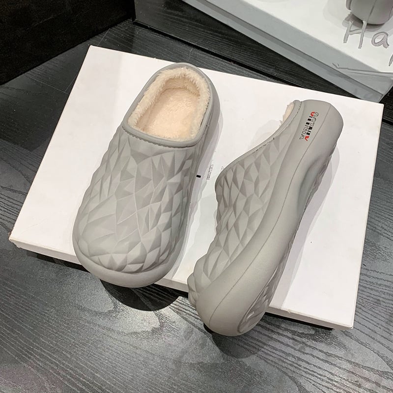 Férfi pamut papucs a lakásban, slip-on zárt hátsó résszel, EVA felső rész és talp, injekcióval formázott talp, korosztály 18–40