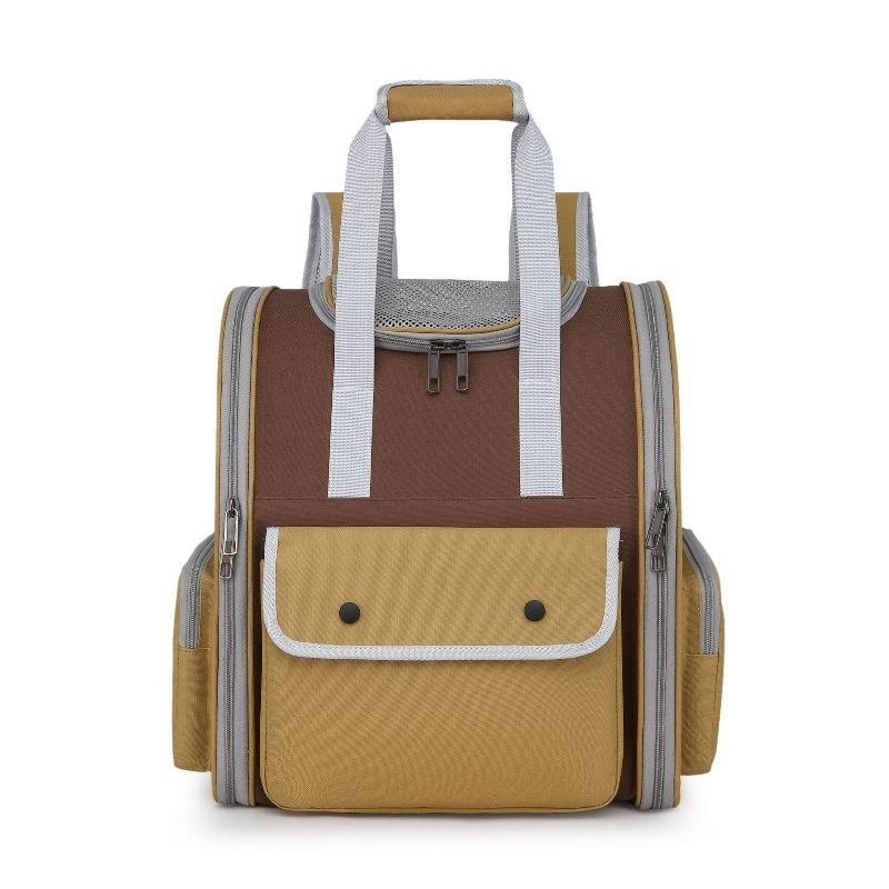 Kisállat hátizsák, könnyű, lélegző, poliészter, kapacitás 6,5 kg-ig, utazáshoz