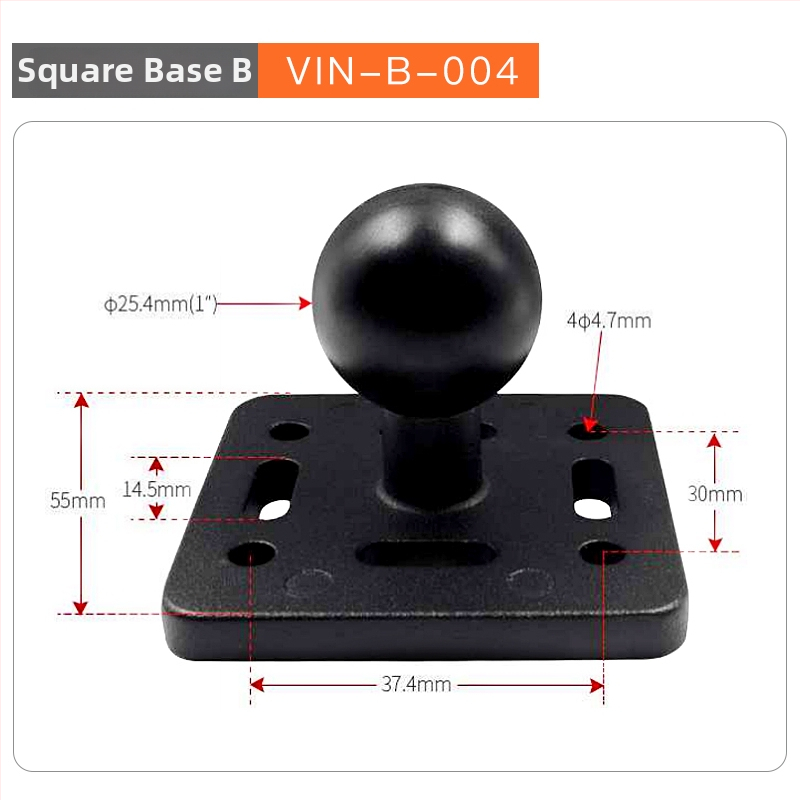 RAM baza s kugličnom glavom za držač sonar probe, spojni okvir za teško opremu i proširenje kabine građevinskog vozila (Šifra artikla F775T6S7SS6MMT, Model VIN)