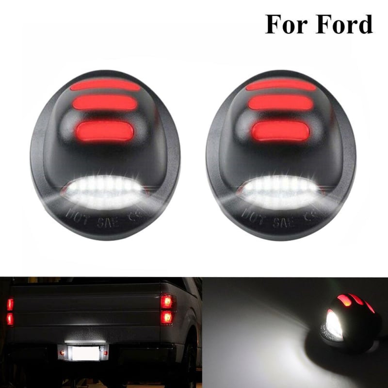 LED svjetlo za registarsku pločicu, crveno-bijelo dvobojno, za Ford F-150/F-250/F-350