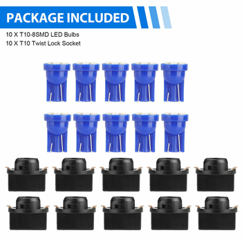 LED indikátor šírky a svetlá na poznávaciu značku, T10 + základňa, 3020 8SMD, 12V, 1.5W, 300 lm, s konektorovým setom