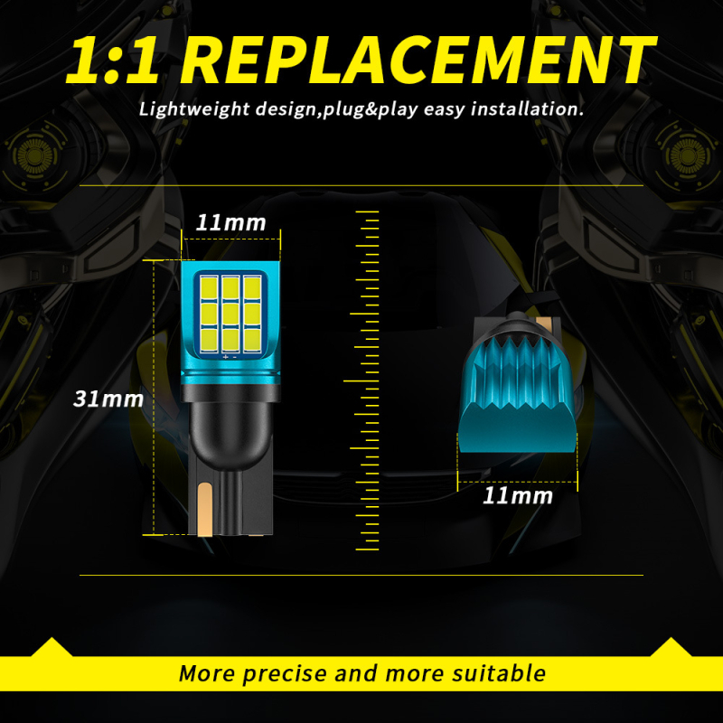 LED auto lampa T10-2610-9, 12-24V, 2W, 9SMD, 6500K, 2100 lm