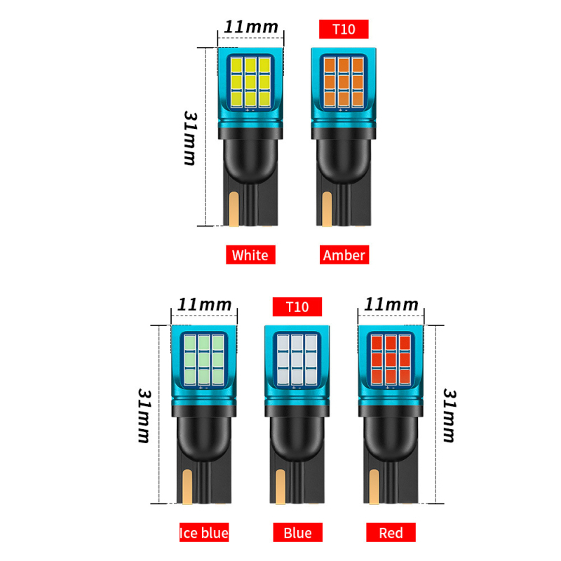 LED auto lampa T10-2610-9, 12-24V, 2W, 9SMD, 6500K, 2100 lm