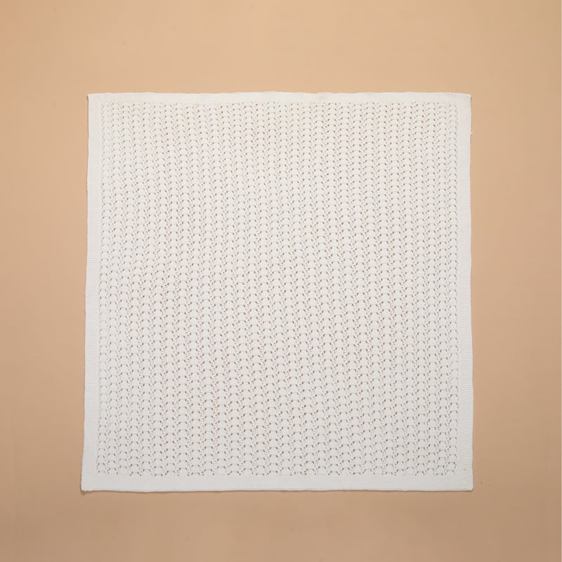 Pătură de bebe tricotată din bumbac 100% cu model romb perforat, pentru nou-născuți până la 3 ani, 200–300 g, pentru toate anotimpurile, INS stil