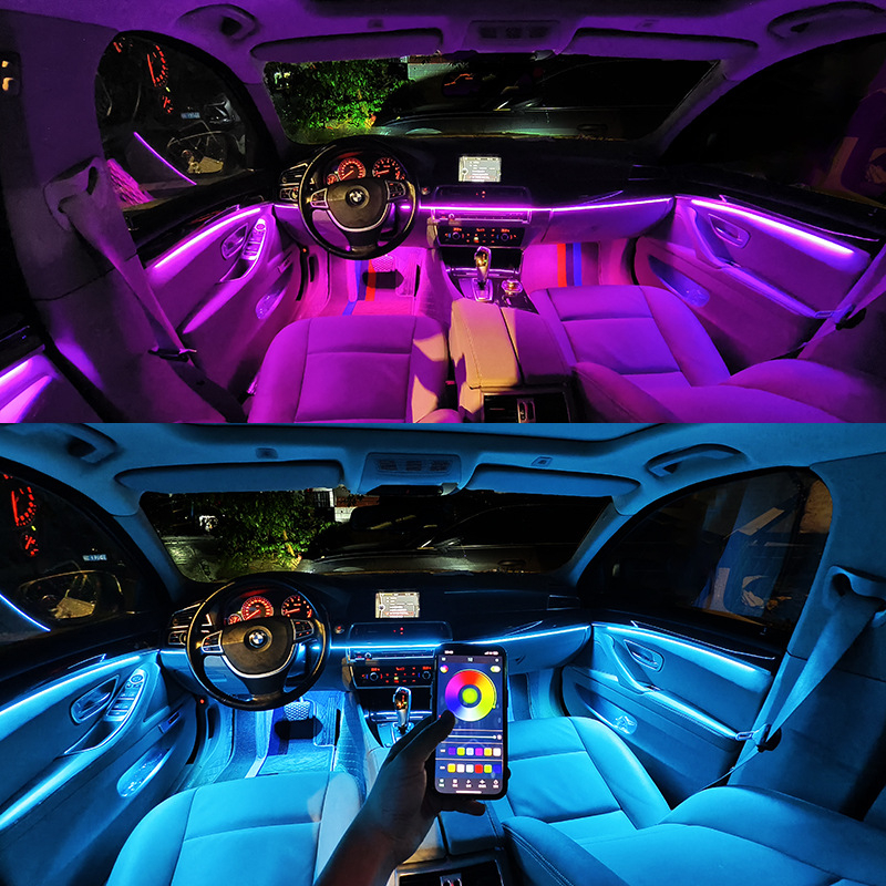 Stražnja automobilna svjetla s skrivenim akrilnim RGB unutarnjim ambijentalnim svjetlom, materijal akril LED, 12V, 5W, struja 0.3A, model One Drag Eighteen RGB