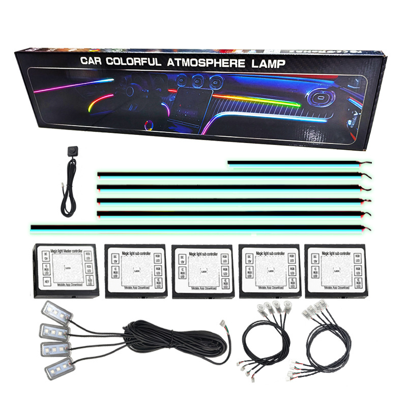 Stražnja automobilna svjetla s skrivenim akrilnim RGB unutarnjim ambijentalnim svjetlom, materijal akril LED, 12V, 5W, struja 0.3A, model One Drag Eighteen RGB
