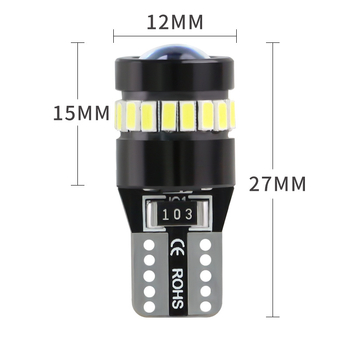 LED T10 W5W svjetlo 12V DC, 1.5W, IP68, 330lm
