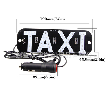 Automobilska LED TAXI indikator svjetlo, TAXIDX model, 12V, 3W, ABS.