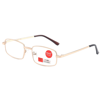 Ochelari pentru presbiopie, ramă completă pătrată din metal, lentile din rășină, anti-lumină albastră, protecție UV și anti-radiație, pentru vârstnici, vară 2025.