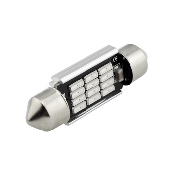 LED svjetlo za krov automobila, model 39MM-4014-12SMD, LED izvor, napon 10–28V, snaga 1.8W, svjetlosni tok 500 lm