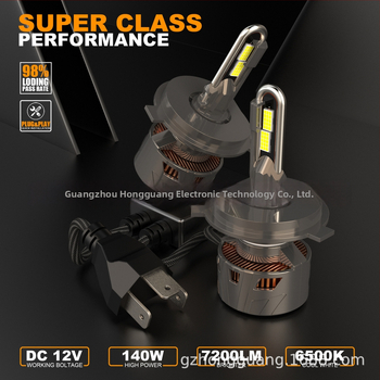 LED prednje svjetlo H4 s U-oblikovanom cijevi i pogonskim sustavom, dvostruki visok/niži snop, aluminijska legura, model V39-H4, 140W, 39V