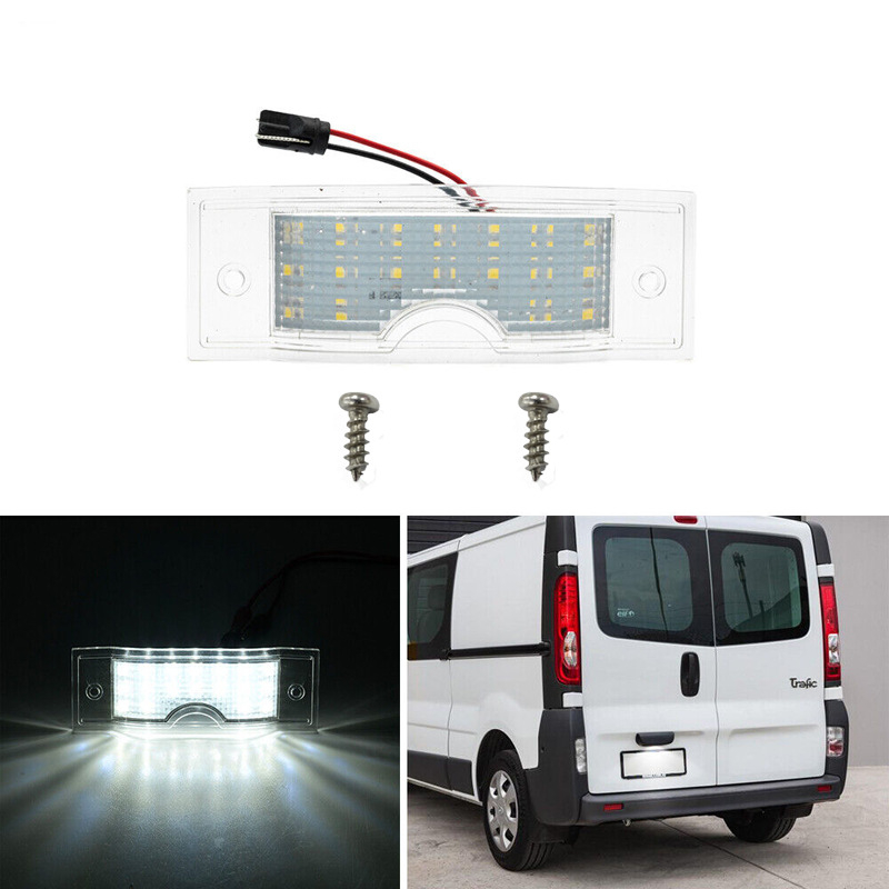 LED svjetlo za registarsku pločicu Opel Movano 1998–2003, Renault Master 1998–2003, Vauxhall – 12V, 3W, 6500K, 50000h