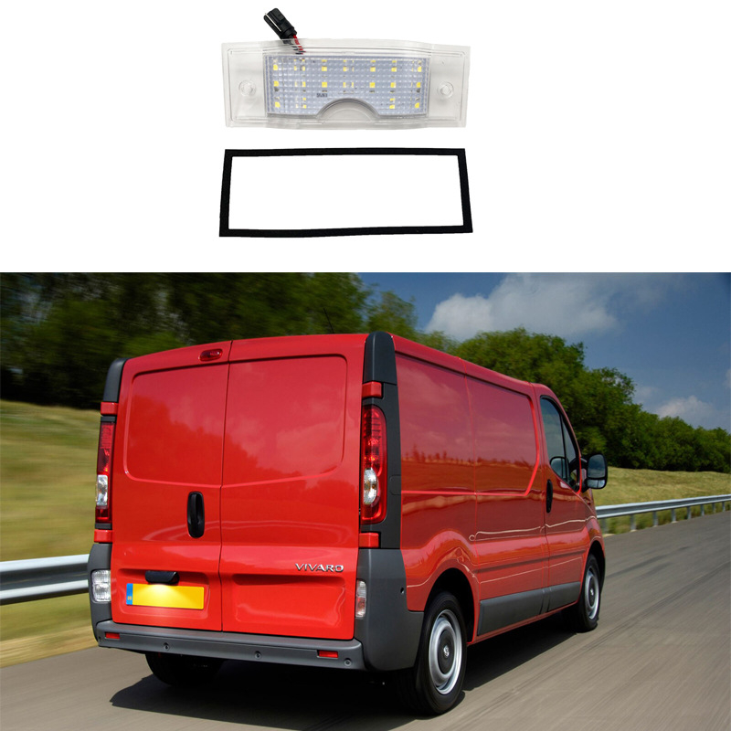 LED svjetlo za registarsku pločicu Opel Movano 1998–2003, Renault Master 1998–2003, Vauxhall – 12V, 3W, 6500K, 50000h