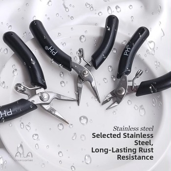 Clește pentru bijuterii din oțel titan; clește cu nas de ac; marcă: aila accessories