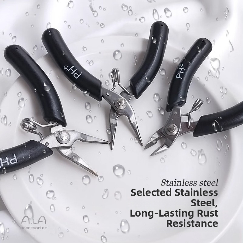 Clește pentru bijuterii din oțel titan; clește cu nas de ac; marcă: aila accessories
