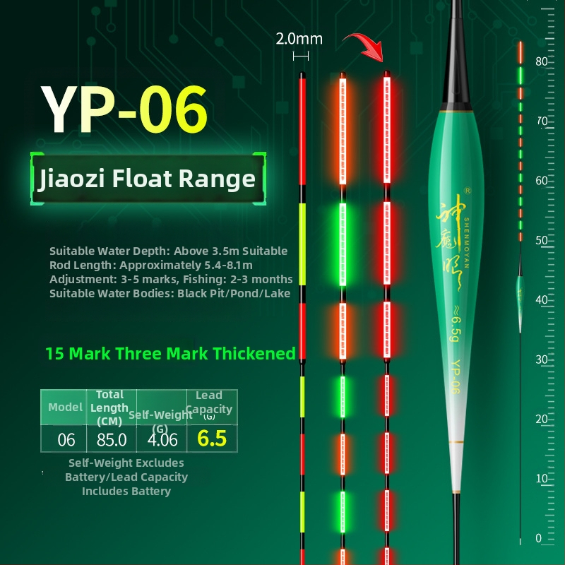 Rybárska plávka so svetelným telom, dvojité použitie, proti vetru a vlne, hrubý chvost • Materiál: kompozitný materiál • Značka: Default Item