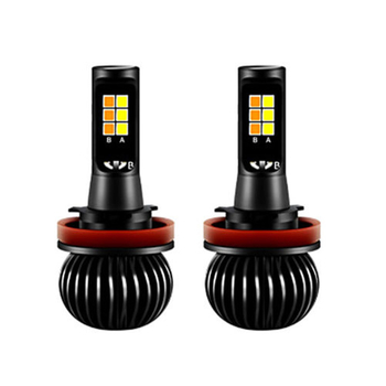Dvobojna LED magl lampa za automobil, kompatibilna s H1/H3/H4/H7/H8/H11/9006/880, 20W, 12-24V, 720 lm, 50.000 h, aluminijsko kućište