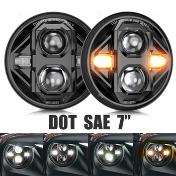 LED svjetla za Jeep Wrangler JK/JL/TJ - 55W, 12V, IP68/IP69K, 5500LM/2800LM, Model JG-j013-DE
