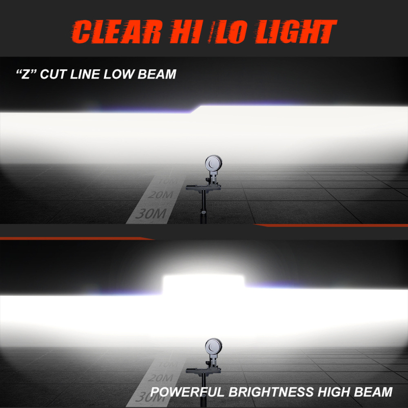 LED svjetla za Jeep Wrangler JK/JL/TJ - 55W, 12V, IP68/IP69K, 5500LM/2800LM, Model JG-j013-DE