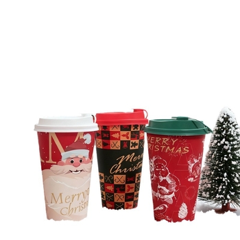 Κύπελλο μίας χρήσης για ζεστά ροφήματα, χριστουγεννιάτικο σχέδιο, PP, 700 ml, στρογγυλό, προσαρμόσιμο
