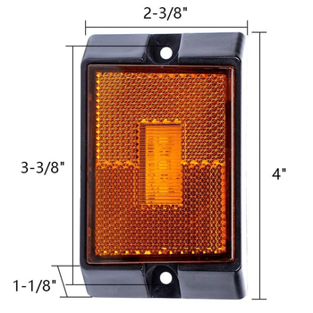 Amber LED bočno marker svjetlo za kamione – vodootporno, Model 101021, 12V, 1W, 80mA