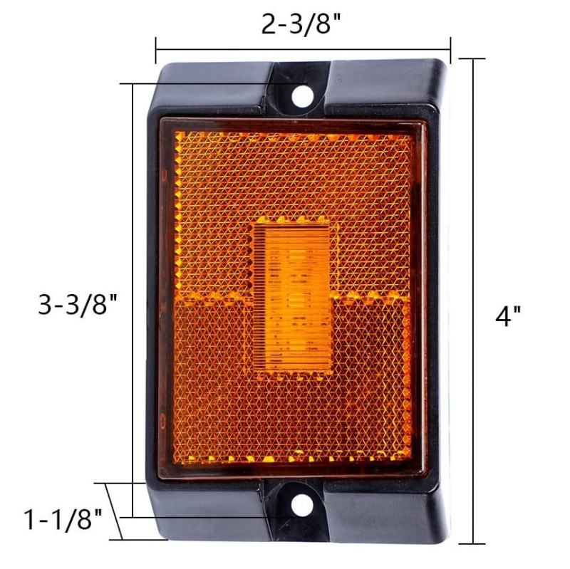 Amber LED bočno marker svjetlo za kamione – vodootporno, Model 101021, 12V, 1W, 80mA