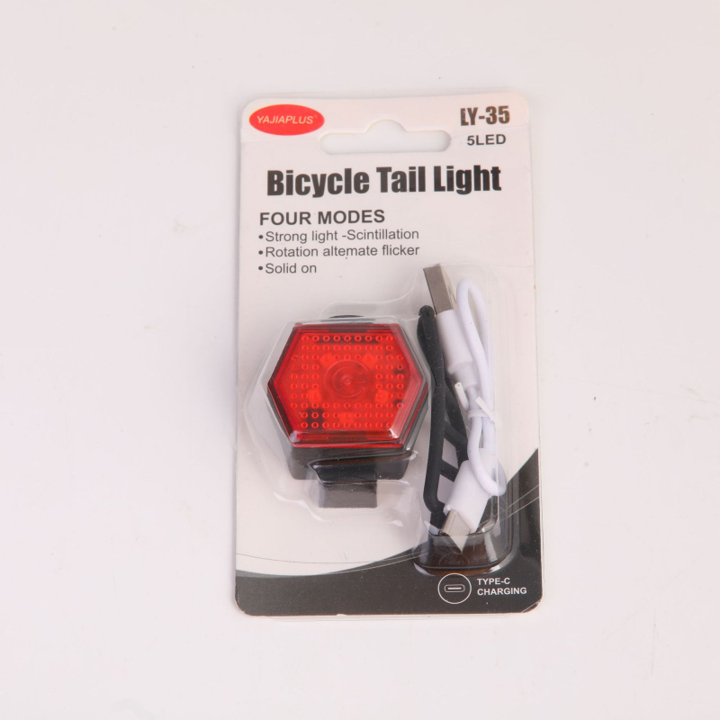LED stražnja svjetiljka za bicikl, USB-A napajanje, brzo-odvojiva, noćna vožnja, upozoravajuća stražnja svjetiljka (yd-011)