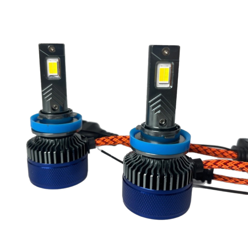 Daljinski upravljano inteligentno LED prednje svjetlo za automobil s promjenom boje, trobojni visokoučinkoviti H7/H11, aluminijsko kućište, 160W, 12V DC, 15000 lm