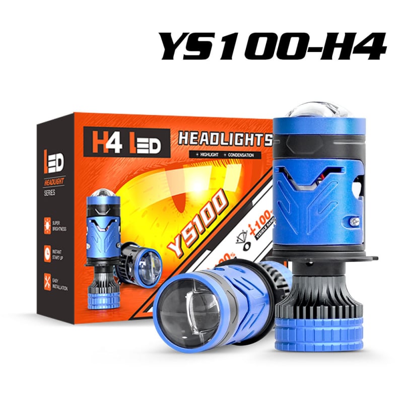 H4 LED prednje svjetlo s dvostrukom lećom, 100W, 12V, 25000LM, IP68, trajanje 50000h