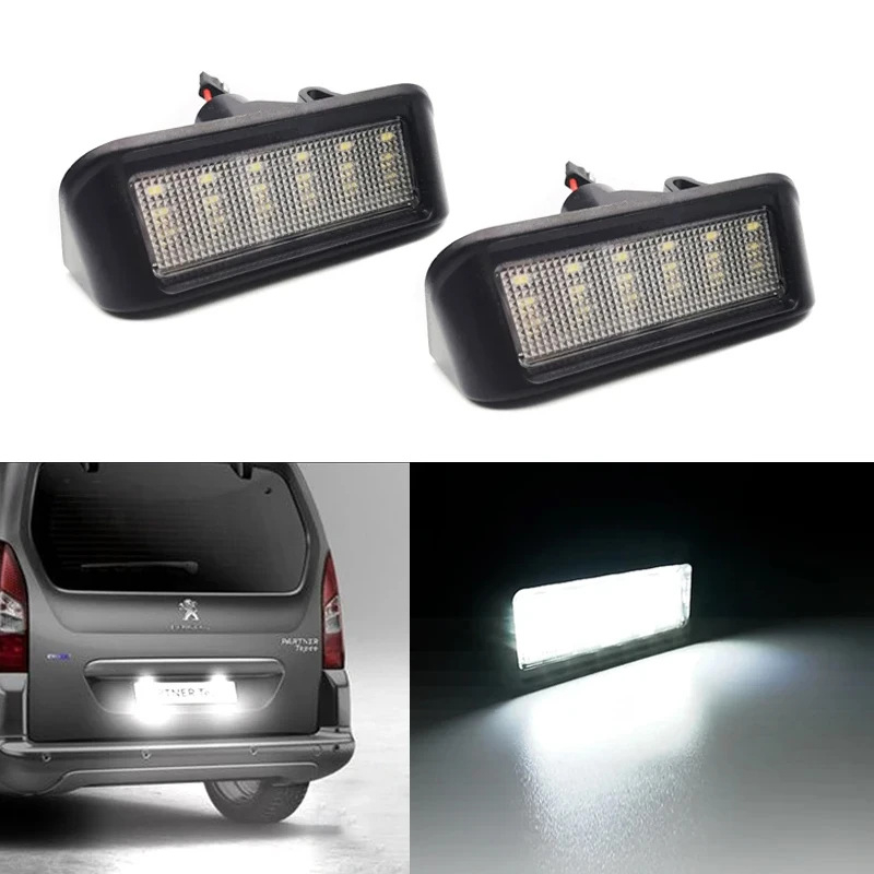 Svjetlo za registracijsku pločicu za Peugeot Expert, Citroën Berlingo i Jumpy MPV — 12V, 3W, plastično, kompatibilno s Peugeot i Citroën