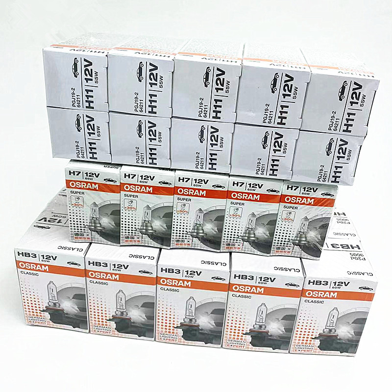 OSRAM halogenska automobilska žarulja za kamione, kompatibilna s H4/H7/H1/H3/H11, visok i nizak snop svjetla