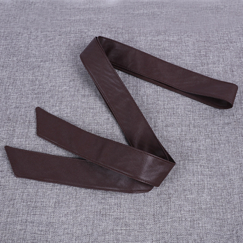 Дамски колан от имитационна кожа с връзване, ширина 2–4 см, еднотонен модел, Waist Saint