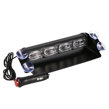 LED upozoravajuće svjetlo za vjetrobran automobila s usisnom čašom, 12 LED, 36W, 12V, aluminijsko+PS kućište, universalna prilagodba