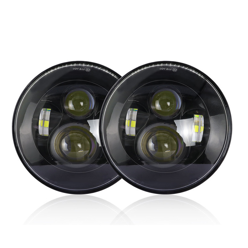 LED far za motocikl i automobil, avionski aluminij, universalna kompatibilnost, ulaz 12–48V, struja 2.3A, prilagodljivo